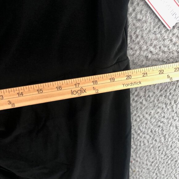 BISOU BISOU Dress Womens 22W Plus Black Sheath Pleated Cut Out Chain Travel Knit - Picture 10 of 13